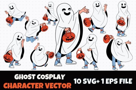 Review: 10 Ghost Costume Halloween Kid SVG for Embroidery